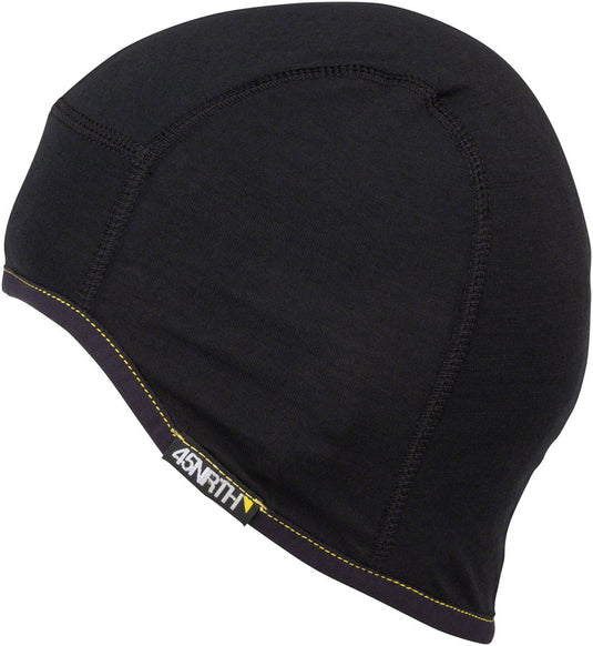 45NRTH 2024 Stavanger Lightweight Wool Cycling Cap - Black, Small /Medium