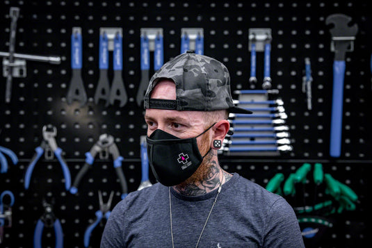 Muc-Off Reusable Face Mask - Black, Large UV and Water Resistant