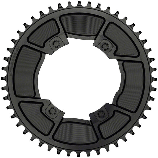 Wolf Tooth Aero 107 BCD Chainring - 50t, Optimized for SRAM Eagle and Flaptop Chains, Drop-Stop B, Black