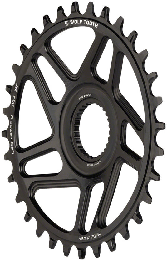 Wolf Tooth Bosch Gen 4 Direct Mount Chainring - Drop-Stop B, 34T, Black