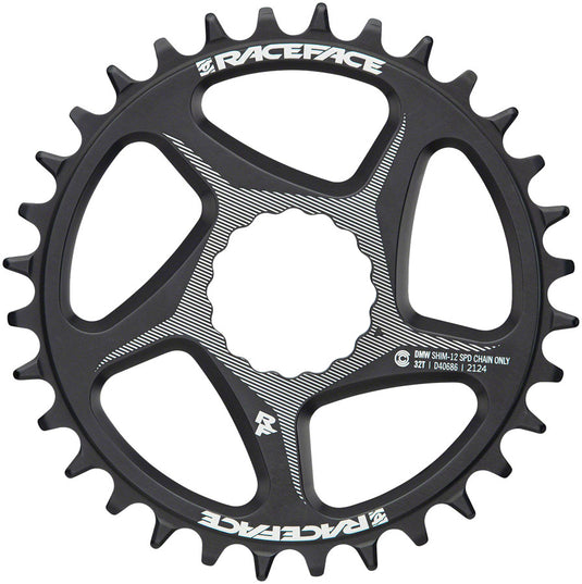 RaceFace Direct Mount Wide Chainring - 32t, DM CINCH, For Shimano 12-Speed HG+ Compatible Chain, Black