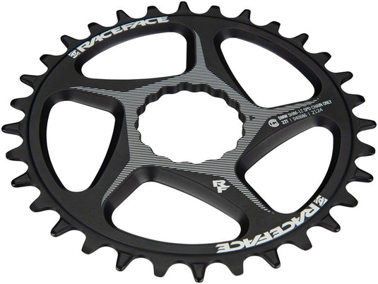 RaceFace Direct Mount Wide Chainring - 34t, DM CINCH, For Shimano 12-Speed HG+ Compatible Chain, Black