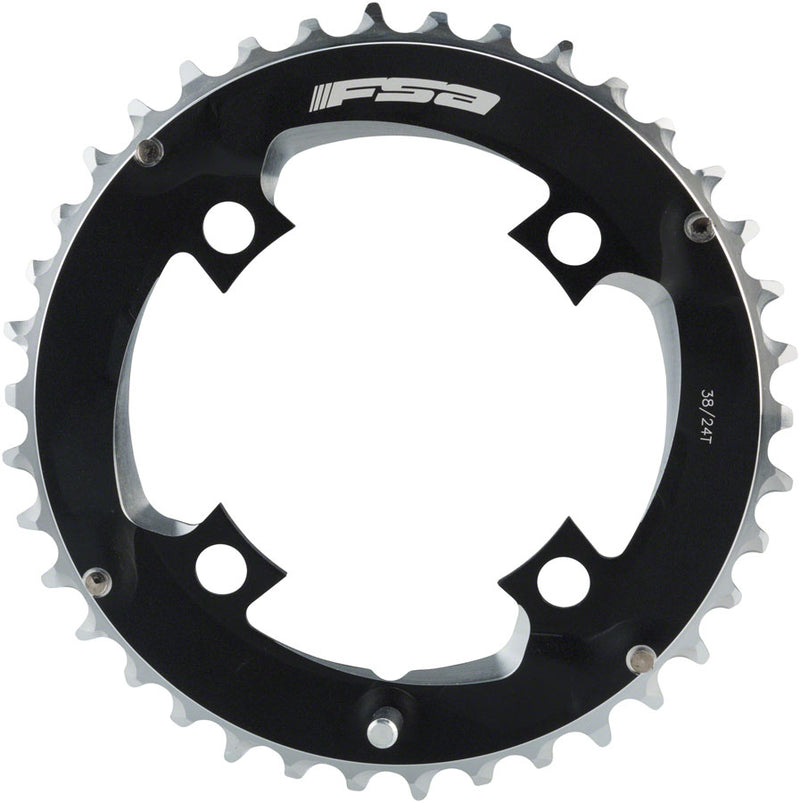 Load image into Gallery viewer, Full Speed Ahead Pro MTB Outer Chainring 38t 96 BCD 4-Bolt 11-Speed Aluminum Blk
