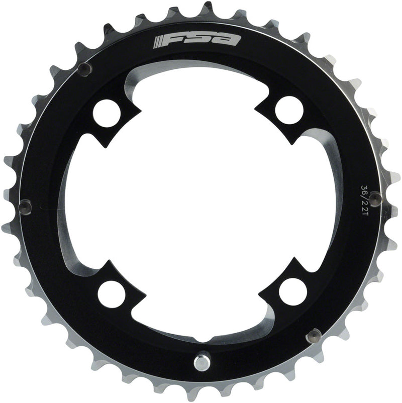 Load image into Gallery viewer, Full Speed Ahead Pro MTB Outer Chainring 36t 96 BCD 4-Bolt 11-Speed Aluminum Blk
