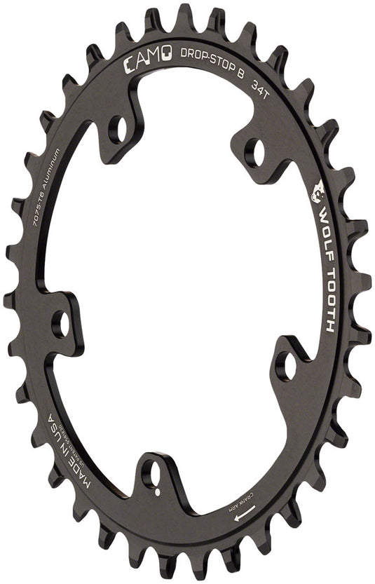 Wolf Tooth CAMO Aluminum Chainring - 32t, Wolf Tooth CAMO Mount, Drop-Stop B, Black