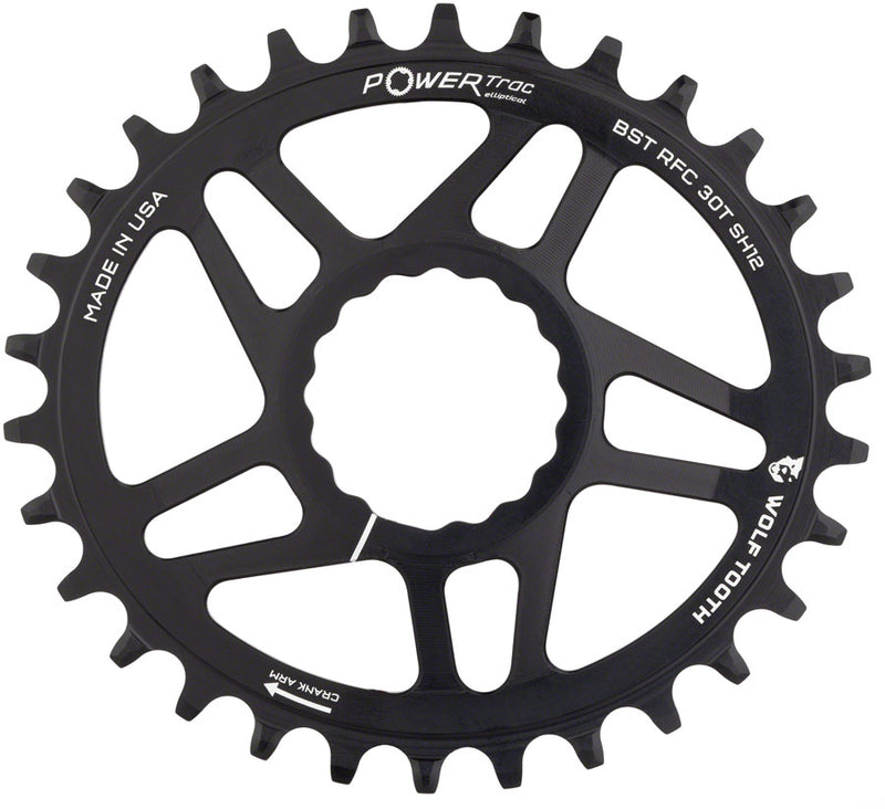 Load image into Gallery viewer, Wolf Tooth Elliptical Chainring 34t Direct Mount RaceFace CINCH 12-Speed Alloy
