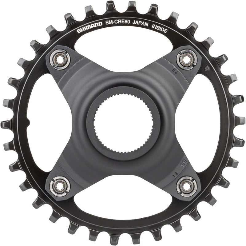 Load image into Gallery viewer, Shimano STEPS SM-CRE80-B Chainring - 34T Without Chainguard, 55mm Chainline, Black
