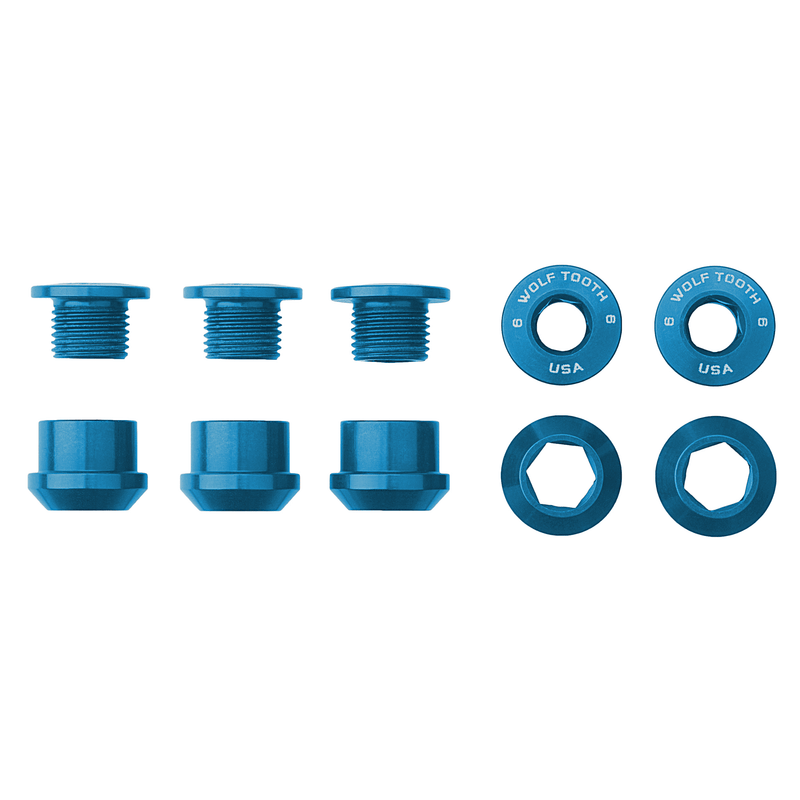 Load image into Gallery viewer, Wolf-Tooth-Chainring-Screws-Blue-CH4733
