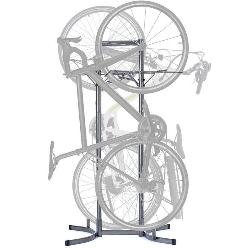 Load image into Gallery viewer, Delta Heavy Duty Two Bike Upright Storage Stand - Powdercoat Gray
