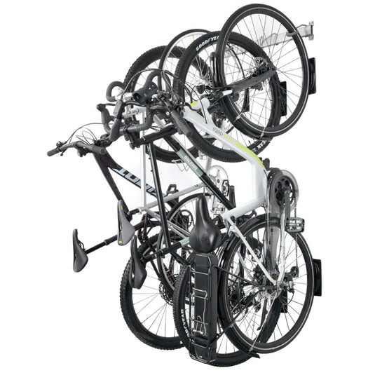 Delta Heavy Duty Track Rack Wall Mount Bike Rack - 4-Bike, Silver