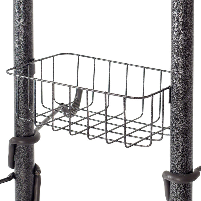 Load image into Gallery viewer, Delta 4-Bike Free Standing Rack With Basket Durable Gray Powder Coated Finish
