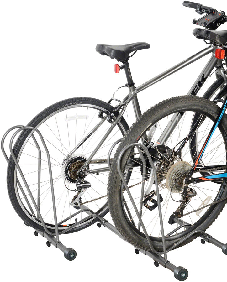 Load image into Gallery viewer, Delta Adjustable Floor Stand with Wheels: Holds One Bike
