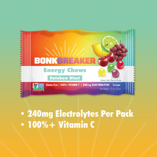 Bonk Breaker Energy Chews - Rainbow Blast, Box of 10 Packs