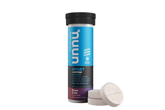 Nuun Sport Seasonal Tablets - Kona Cola + Caffeine, Box of 8 Tubes