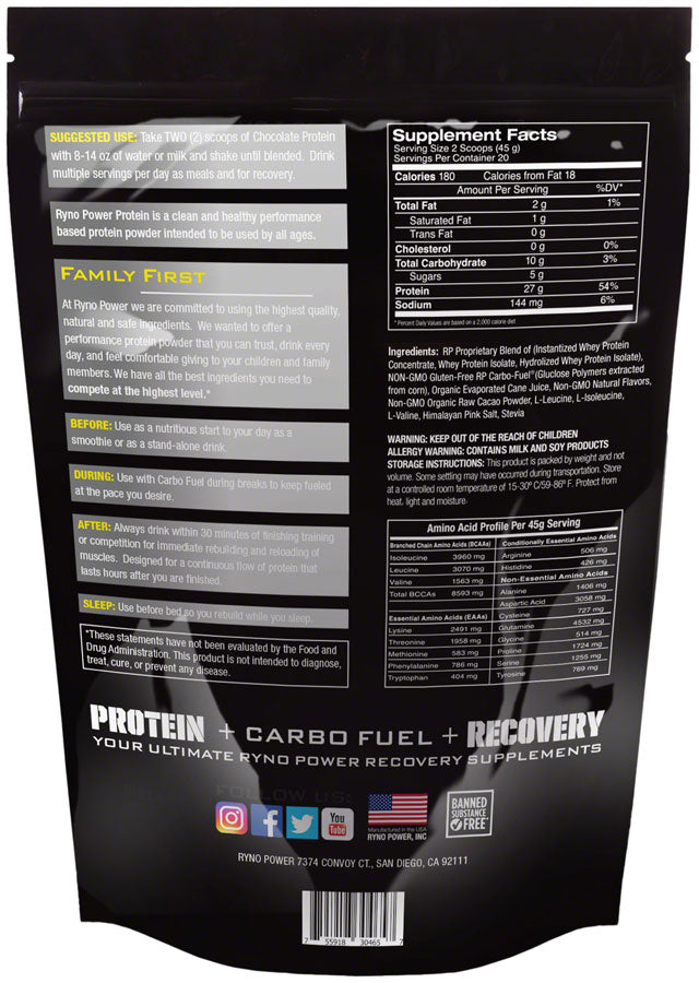 Load image into Gallery viewer, Ryno Power Premium Whey Protein Powder - Chocolate, 20 Servings (2 lbs.)
