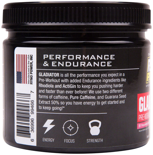 Ryno Power Gladiator Pre-Workout Drink Mix - Strawberry Lemonade, 30 Servings