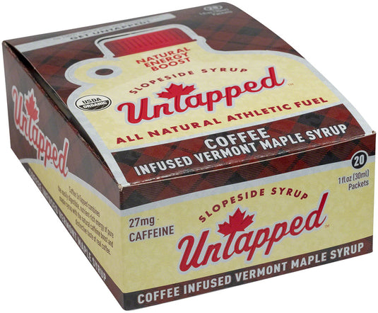 UnTapped Maple Syrup Energy Gel with Caffeine - Coffee, Box of 20