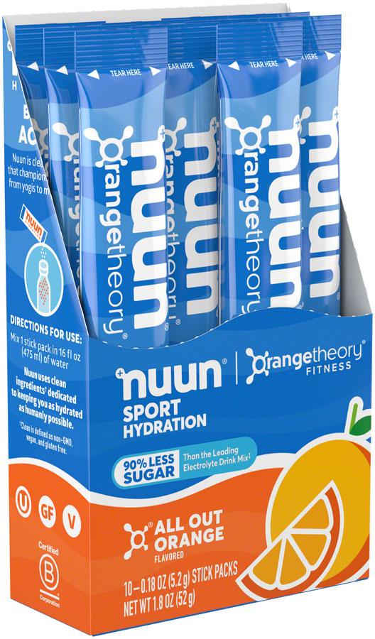 Nuun Sport Powder - All Out Orange, Box of 10