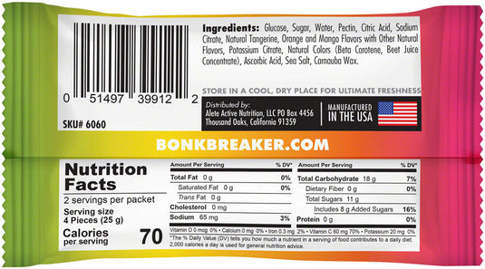 Bonk Breaker Energy Chews - OMG Orange/Mango.Guava, Box of 10 Packs