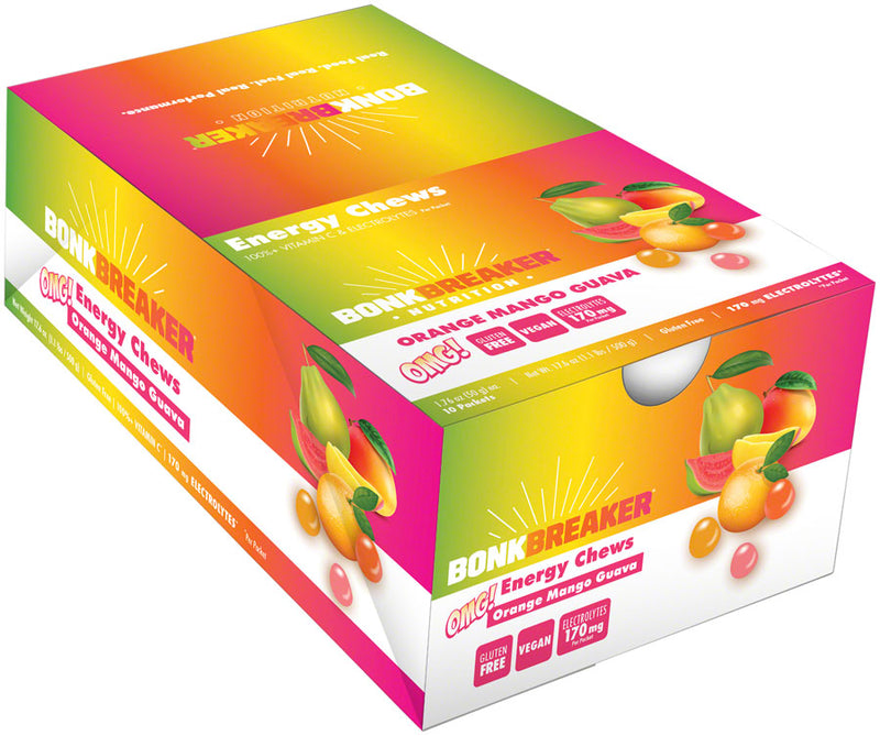 Load image into Gallery viewer, Bonk Breaker Energy Chews - OMG Orange/Mango.Guava, Box of 10 Packs
