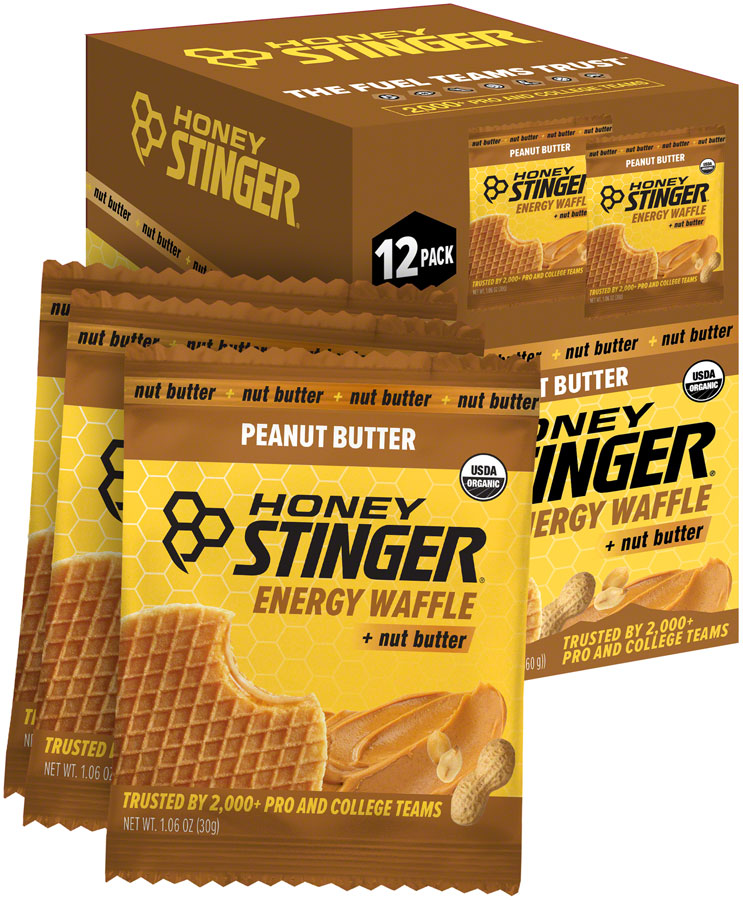 Load image into Gallery viewer, Honey Stinger Organic Waffle - Peanut Butter, Box of 12
