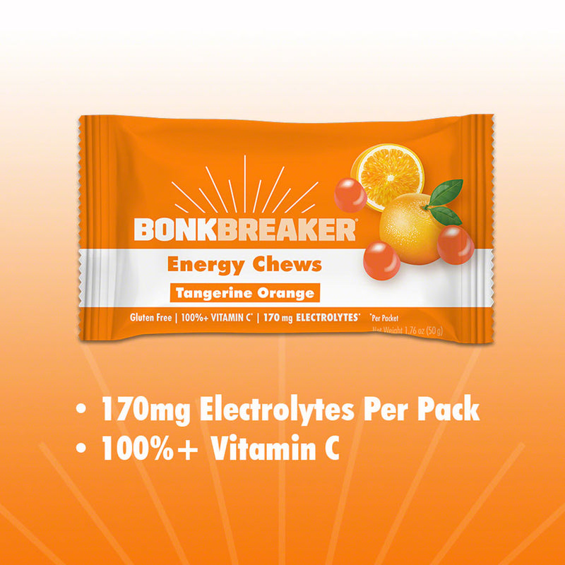 Load image into Gallery viewer, Bonk Breaker Energy Chews - Tangerine Orange, Box of 10 Packs
