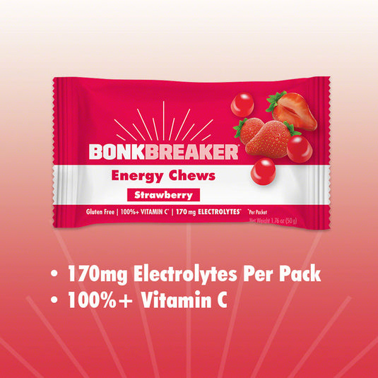 Bonk Breaker Energy Chews - Strawberry, Box of 10 Packs