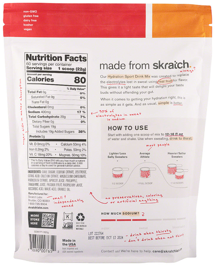 Load image into Gallery viewer, Skratch Labs Hydration Sport Drink Mix - Fruit Punch, 60 -Serving Resealable Pouch
