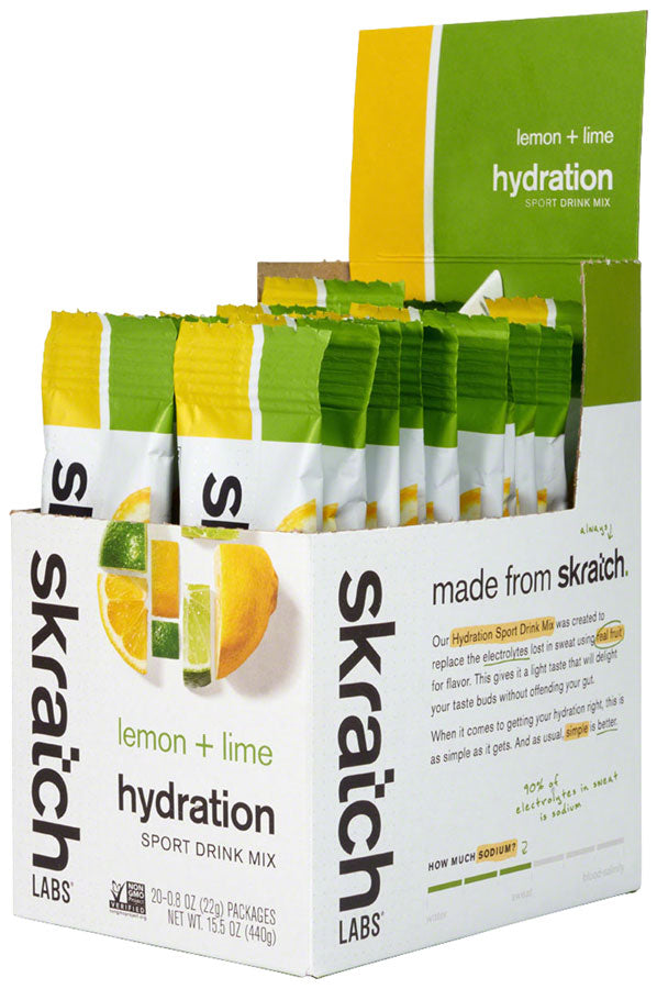 Load image into Gallery viewer, Skratch Labs Hydration Sport Drink Mix - Lemon + Lime, Box of 20
