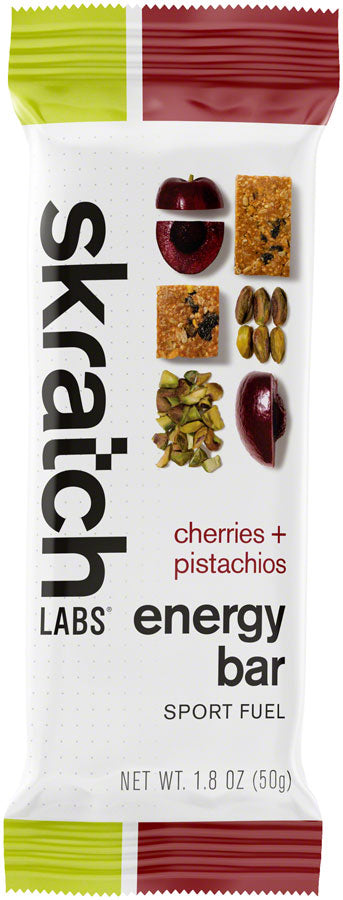 Skratch Labs Energy Bar Sport Fuel - Cherry Pistachio, Box of 12