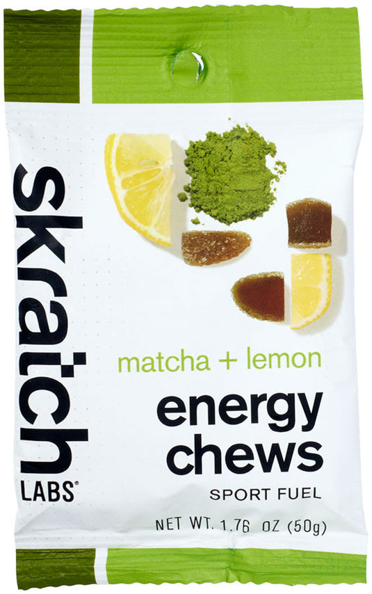 Skratch Labs Energy Chews Sport Fuel - Matcha + Lemon, Box of 10 Pack of  10