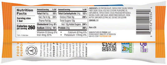 ProBar Protein Bar Chocolate Bliss with 55mg of Caffeine Box of 12 20g Protein