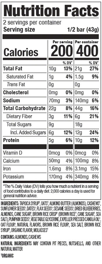 Load image into Gallery viewer, ProBar Meal Bar Blueberry Muffin Box of 12 Meal Replacement Raw Ingredients
