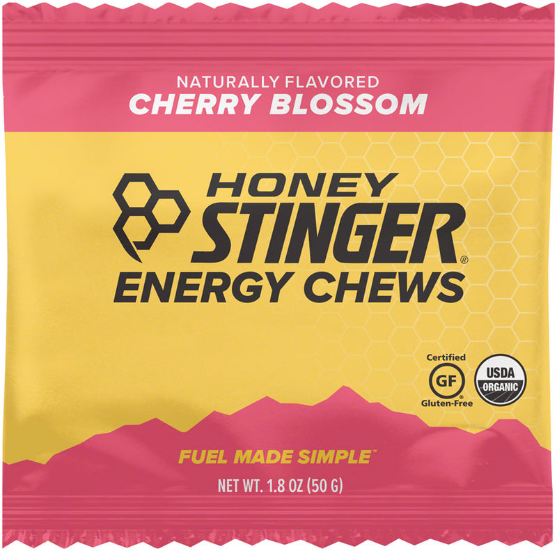 Load image into Gallery viewer, Honey Stinger Certified Organic Energy Chews Cherry Blossom Bx of 12 Gluten Free
