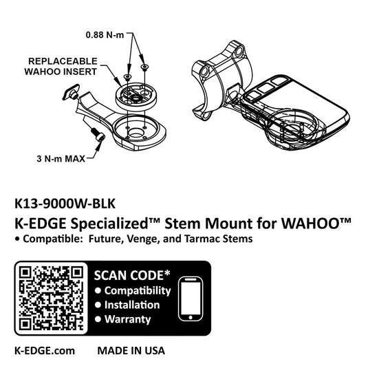 K-EDGE Wahoo Specialized Future Mount - Black