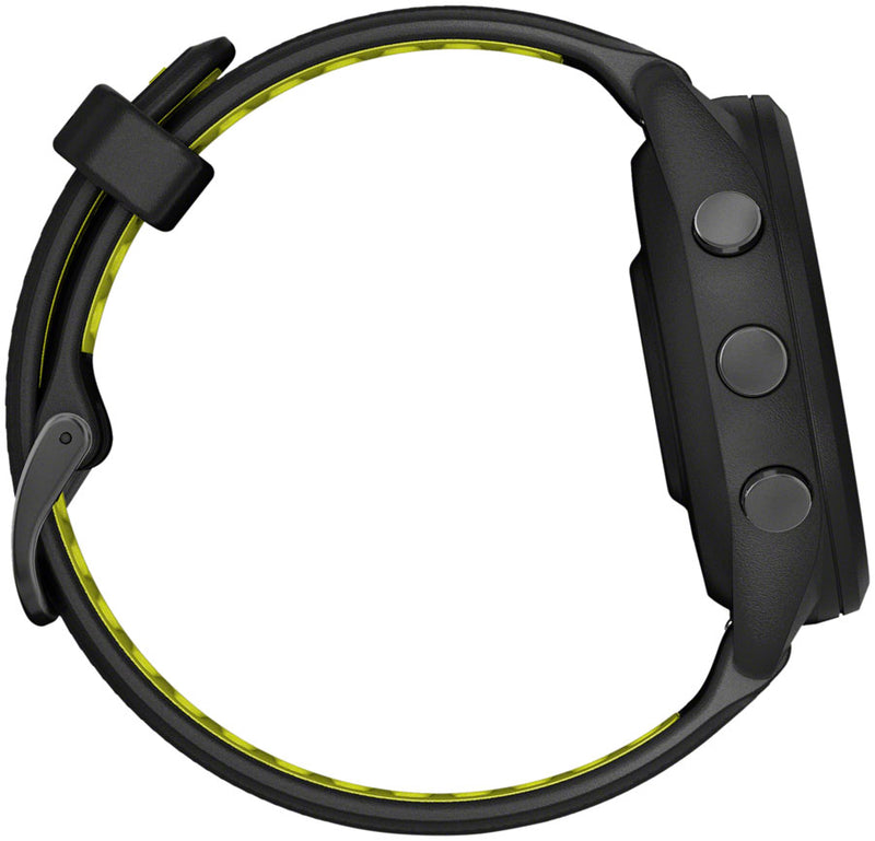 Load image into Gallery viewer, Garmin Forerunner 265S GPS Smartwatch - 42mm, Black Bezel and Case, Black/Amp Yellow Silicone Band
