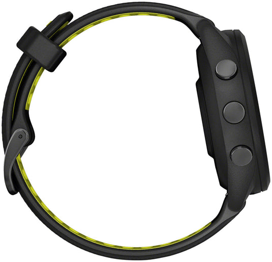 Garmin Forerunner 265S GPS Smartwatch - 42mm, Black Bezel and Case, Black/Amp Yellow Silicone Band