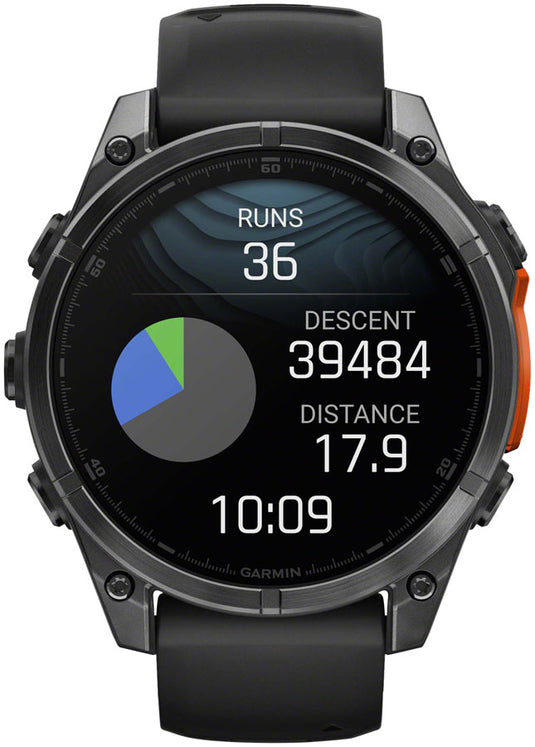 Garmin fenix 8 Smartwatch - 47mm, AMOLED, Slate Gray with Black Silicone Band