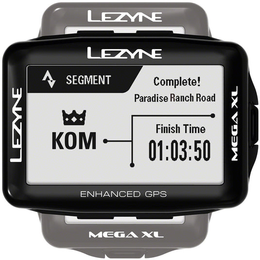 Lezyne Mega XL GPS Bike Computer GPS Wireless Black ANT Plus and Bluetooth