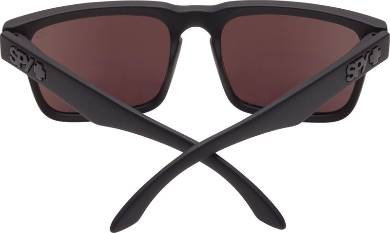 Load image into Gallery viewer, SPY+ HELM Sunglasses - Matte Black, Happy Bronze Polarized with Green Spectra Mirror Lenses
