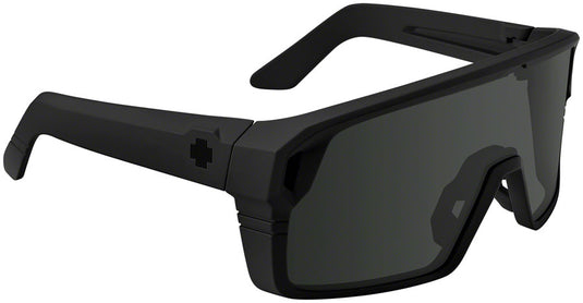 SPY+ Monolith Sunglasses Matte Blk Happy Gray Green w/ Blk Spectra Mirror Lenses