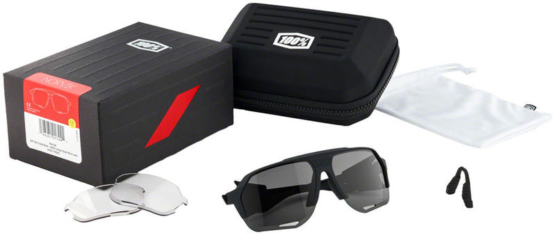 Load image into Gallery viewer, 100% Norvick Sunglasses - Matte Black, Gray PEAKPOLAR Lens
