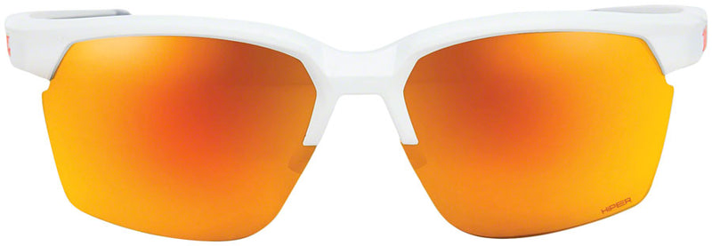 Load image into Gallery viewer, 100% Sportcoupe Sunglasses - Soft Tact White, HiPER Red Multilayer Mirror Lens
