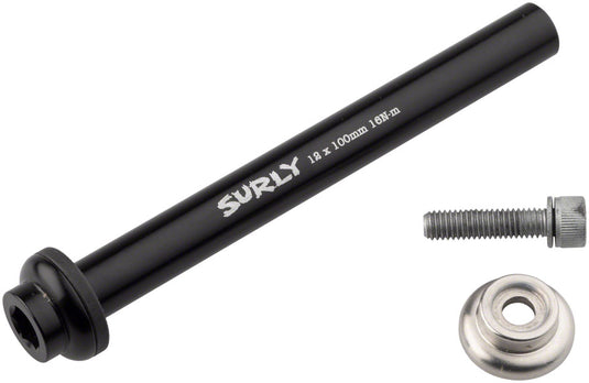 Surly Front Thru-Axle - 12x100 mm, Chromoly, Black