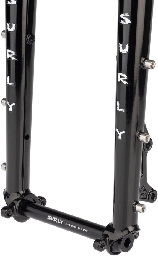 Surly Dinner Fork - 27.5", 110x15mm Thru-Axle, 1-1/8" Straight Steerer, Steel, Black