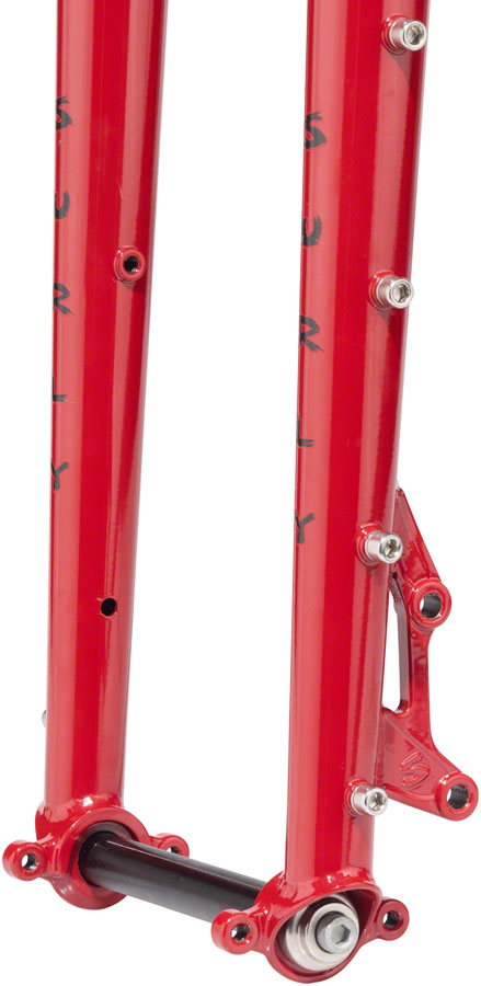 Load image into Gallery viewer, Surly Dinner Fork Assembly - 420mm, 27.5&quot;, 15x110mm Thru-Axle, 1-1/8&quot; Straight Steerer, Pile of Bricks Red
