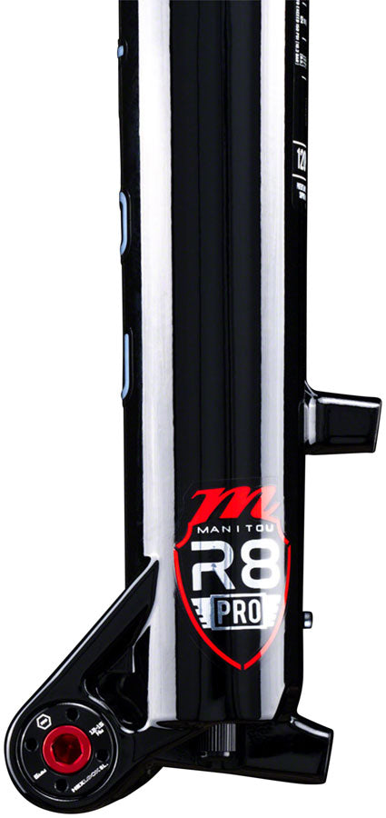 Load image into Gallery viewer, Manitou R8 Pro Suspension Fork - 29&quot;, 120 mm, 15 x 110 mm, 44mm Offset, Remote Lockout, Black/Silver
