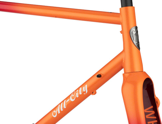 All-City Zig Zag Frameset - 700c, Steel, Orange/Red Fade, 55cm