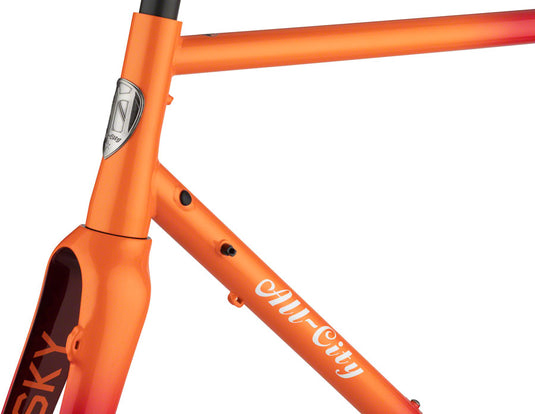 All-City Zig Zag Frameset - 700c, Steel, Orange/Red Fade, 58cm