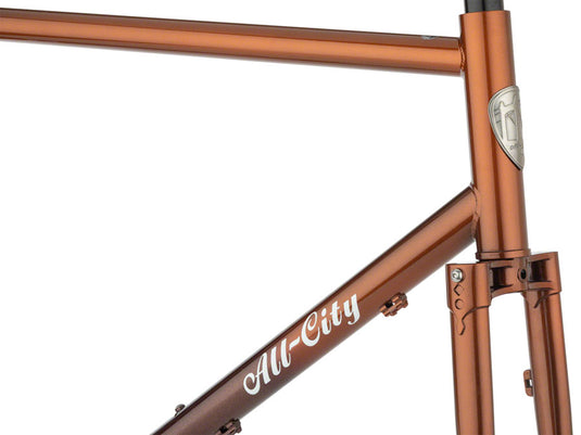 All-City Gorilla Monsoon Frameset - 650b, Steel, Root Beer Keg, 52cm